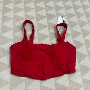 Universal standard the square neck bikini top bay watch red